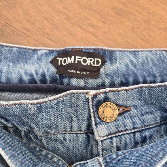 Tom Ford Belted Jeans Denim Shorts size 26 New S - Picture 12 of 12